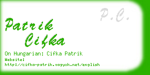 patrik cifka business card